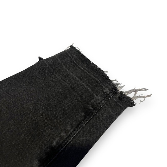 Spanx 20213R Vintage Distressed Ankle Skinny Jeans Black Size Medium Destroyed - Picture 2 of 8